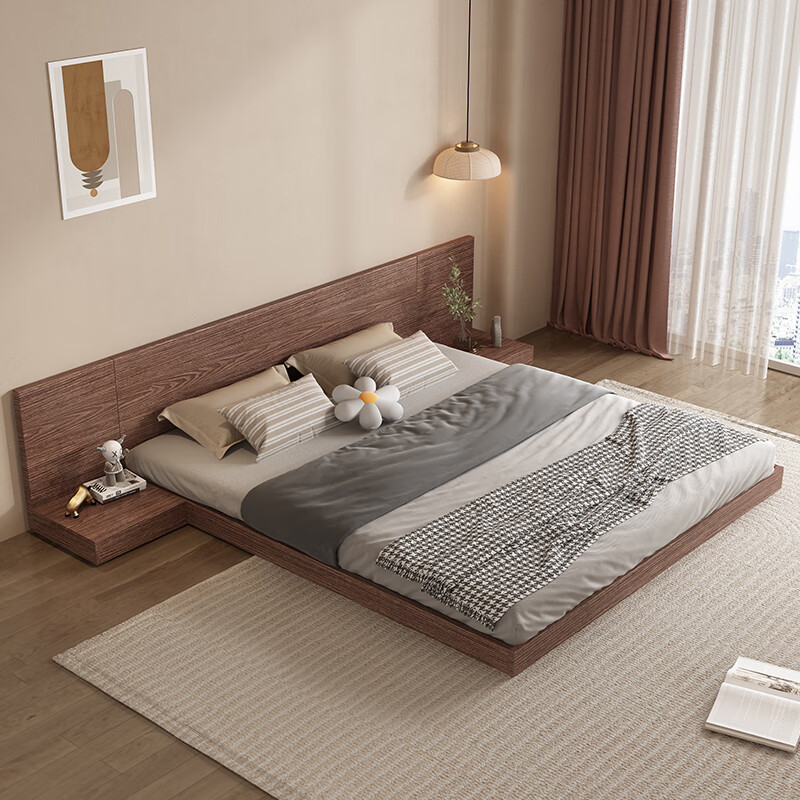 雅德居日式榻榻米床现代简约新中式民宿酒店出租房公寓阁楼双人低矮床