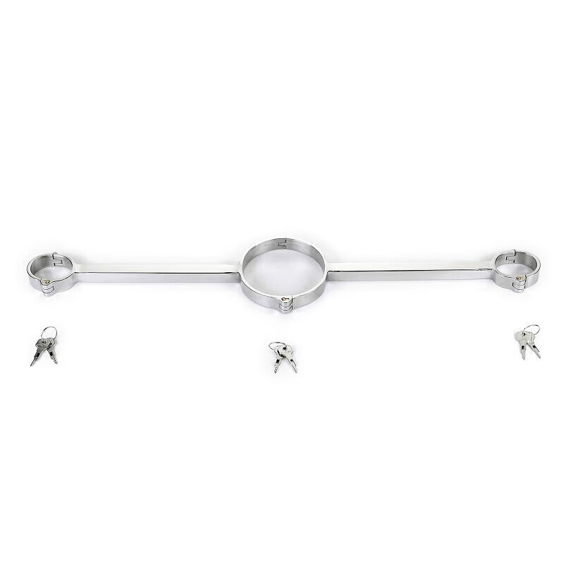 vieruodis不锈钢手铐项圈一字枷固定架子情趣捆绑束缚用 插销锁款:女