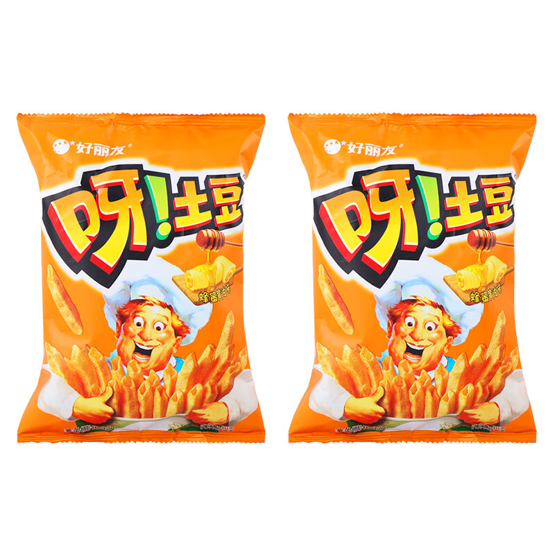 好丽友呀土豆蜂蜜黄油味薯条办公室儿童解馋膨化零食休闲小吃食品 【2