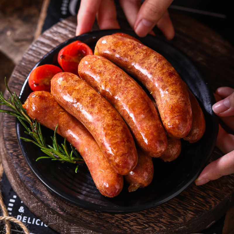 娱大厨 伊比利亚黑猪肉香肠  熟食台湾火山石烤肠 原味即食西餐早餐