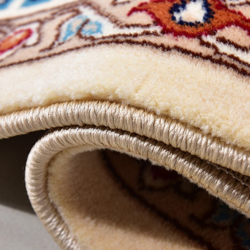 致尚美学 新西兰纯羊毛地毯  波斯民族风卧室床边毯 入户玄关飘窗垫家用 花瓶白-55*160cm