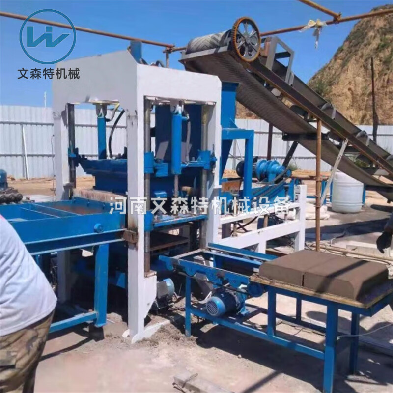 自动化免烧水泥砖机 路沿石液压打砖机械 混凝土空心砖路面砖机