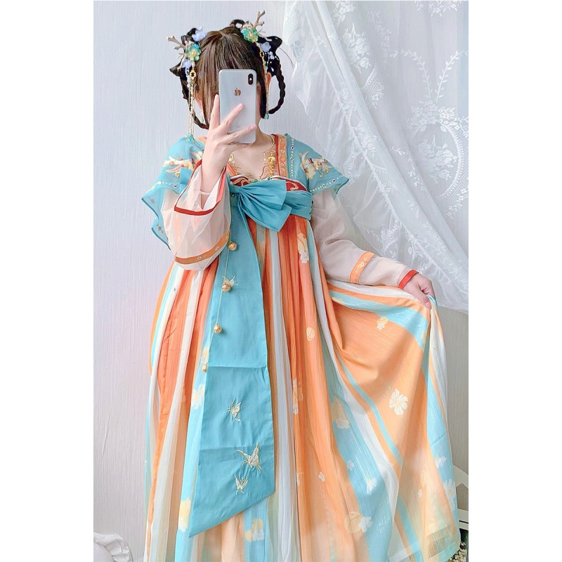 瑶遇见神鹿王者联名款长袖连衣裙cos女日常定制 衣服|和蝴蝶结和铃铛