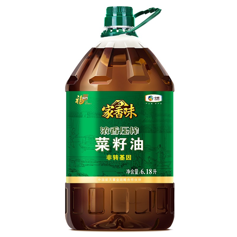 家香味 非转基因浓香压榨菜籽油6.18l 食用油 中粮福临门出品