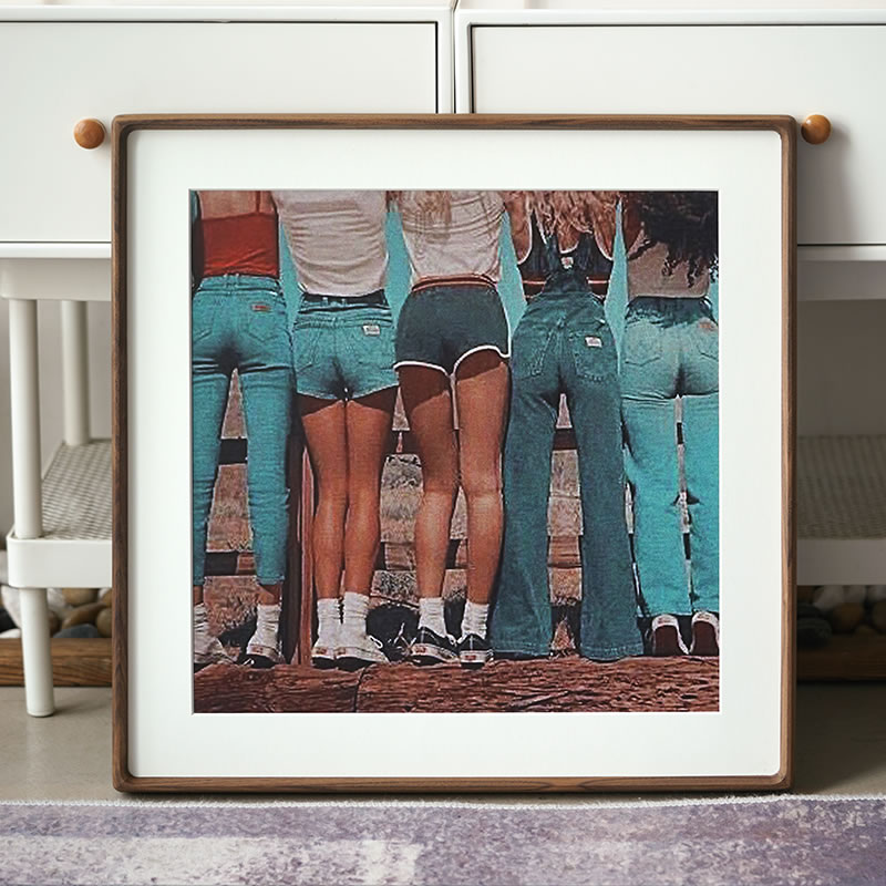 实木圆角定制照片框打印加相框挂墙相片冲洗冲印a3a4画框装裱 黑胡桃