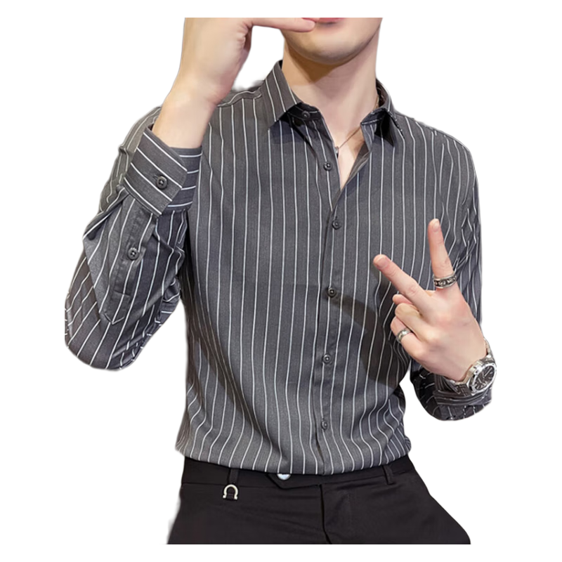 百亿补贴:蓝色条纹h83 s mop纯棉牛津纺条纹长袖衬衫男299元