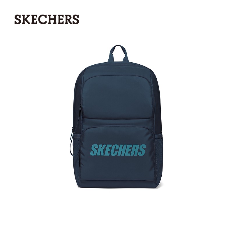 斯凯奇（Skechers）双肩包男女简约双肩背包电脑包运动休闲包 L320U196 002Z/藏青色 99