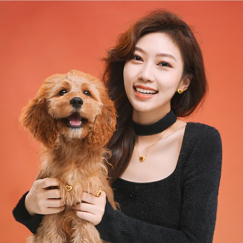 周大生*DC甜心黑巧美拉德项链女S925银锁骨链生日礼物送女生 甜心黑巧 项链