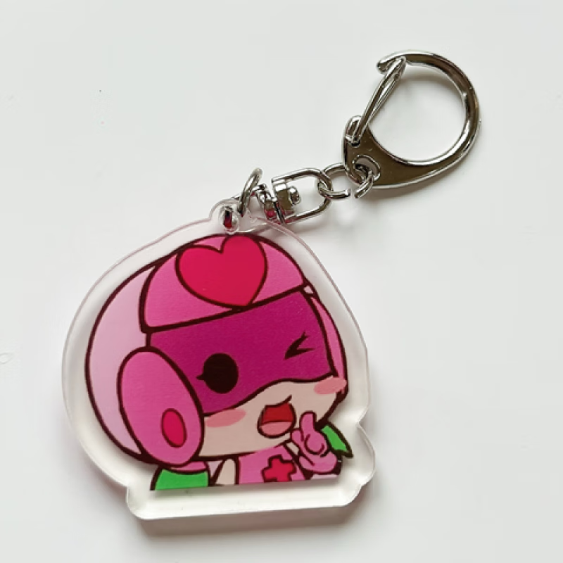 扣开心超人可爱挂件新品动漫周边情侣闺蜜生日礼物挂 甜心超人钥匙扣