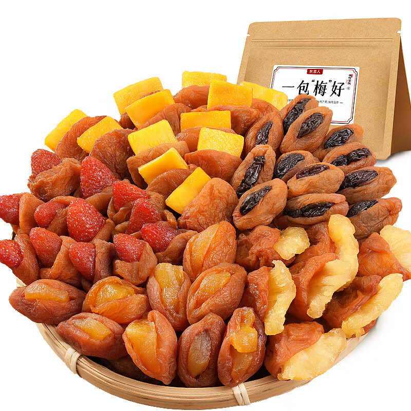 牧果人一包梅好混合蜜饯果干果脯水果夹心梅子干零食广场 梅与一切500g