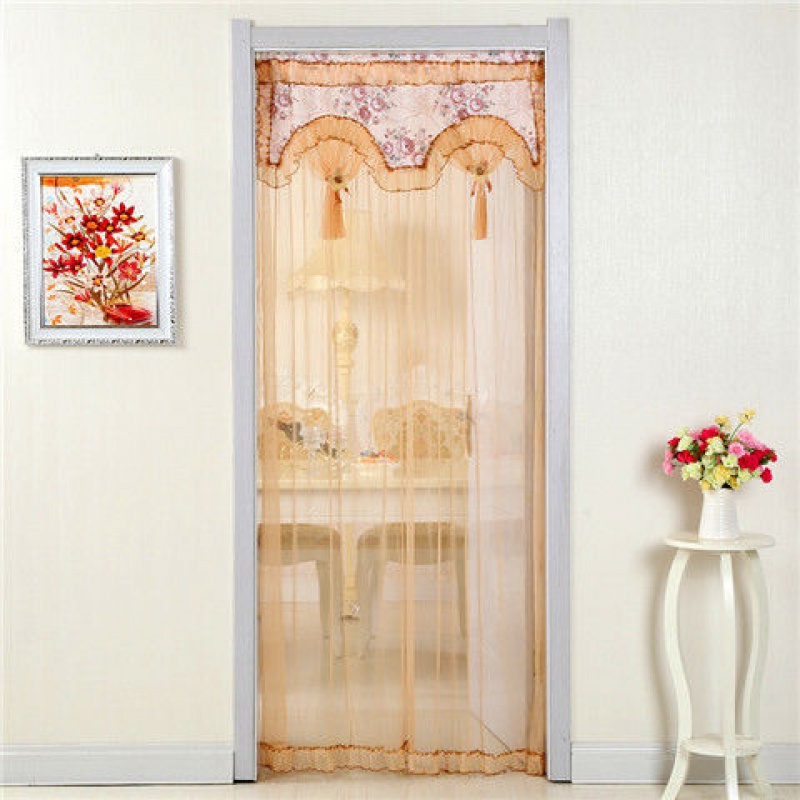【现货直发】艺门帘防蚊纱门帘卧室蕾丝加密帘隔断简易门帘客厅夏季