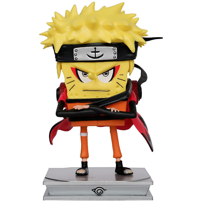 火影cospiay系列海绵宝宝鸣人派大星佐助手办模型礼品摆件机箱 鸣人