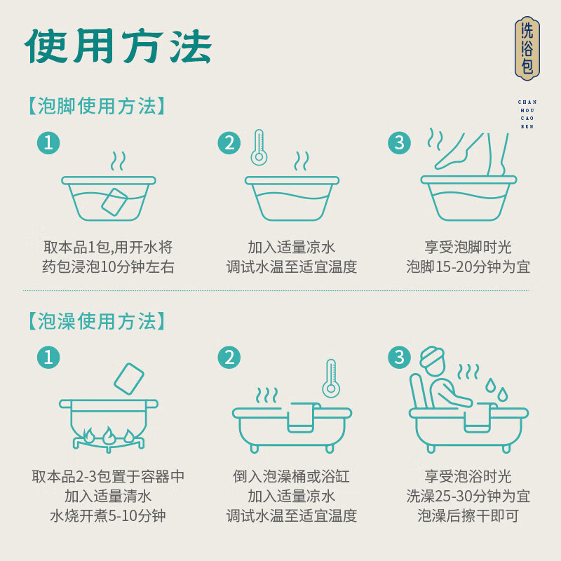 知安和月子洗浴包洗头洗澡中药包足浴包产后坐月子小产后适用 洗浴包2盒(泡澡/泡脚/熏蒸)