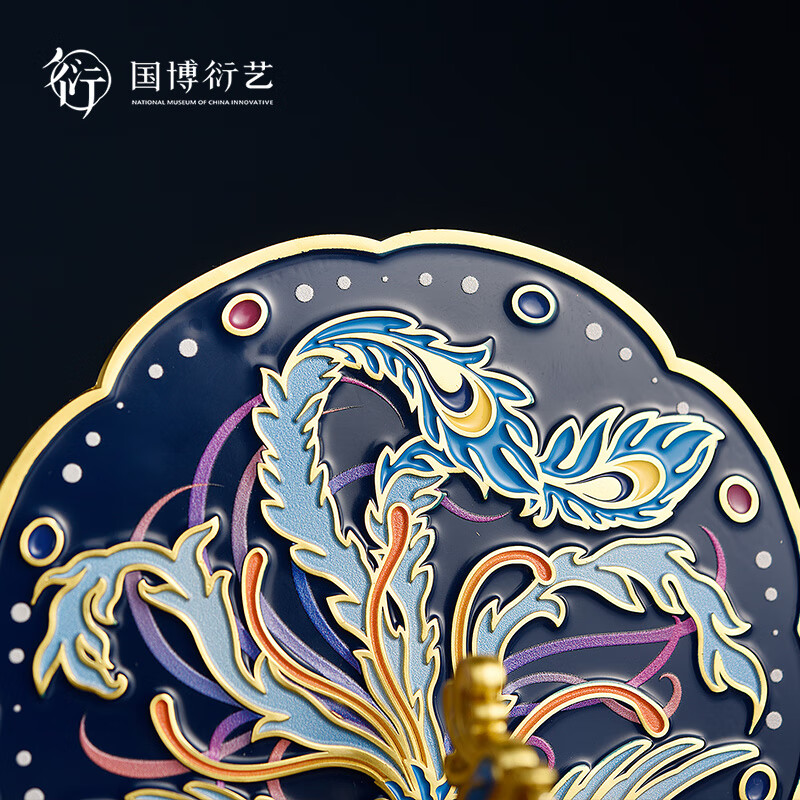 中国国家博物馆凤冠化妆镜手持美妆化妆便携随身镜博物馆文创送朋友女友告白礼物 凤冠化妆镜