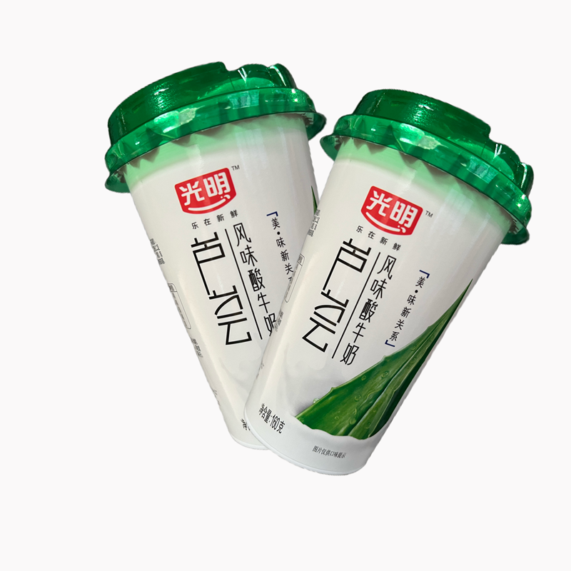 光明 酸奶芦荟风味酸牛奶160g*8杯特惠装芦荟果粒儿童酸奶 芦荟8杯