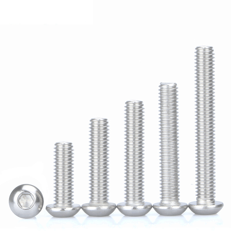 鸣固304不锈钢圆头内六角螺丝半圆杯螺栓 m3*14(1个)