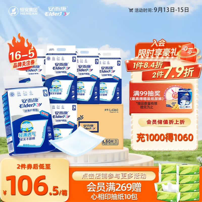 安而康（Elderjoy）纤薄护理垫L60片 老人产妇尿不湿垫/婴儿隔尿垫/一次性垫 60*90cm怎么样,好用不?