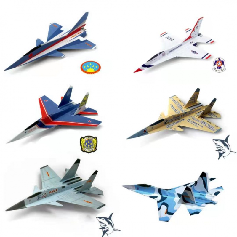 冲浪纸飞机刘冬纸飞机飞鲨歼-15苏27歼10 歼11侧卫 猛龙 f16勇士 空军