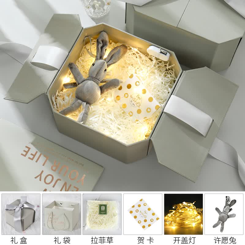 igiftfire 圣诞礼物盒空盒生日女高档口红礼品包装盒男生惊喜高级仪式