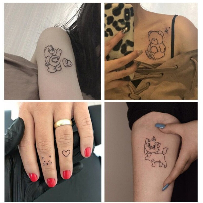 纹身贴字母alexander同款脸部纹身贴wakeup字母果汁卡通草本纹身贴