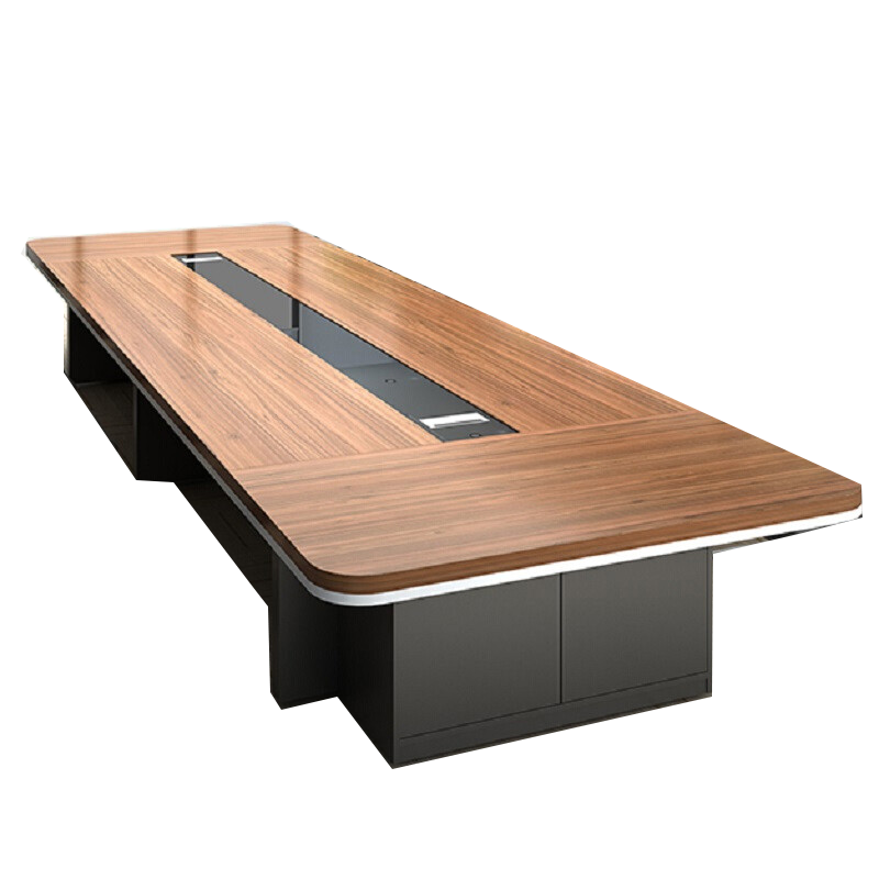 诩弈 简约现代板式圆角加厚会议桌长桌培训桌长方形长条桌 3.5*1.5米会议桌(不含椅)