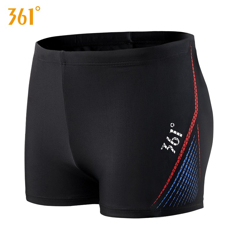 361°游泳裤男士专业运动平角五分速干宽松舒适海边泡温泉泳裤游泳