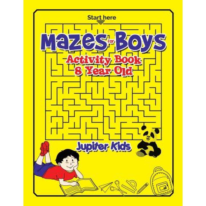 预订 mazes for boys: activity book 8 year old