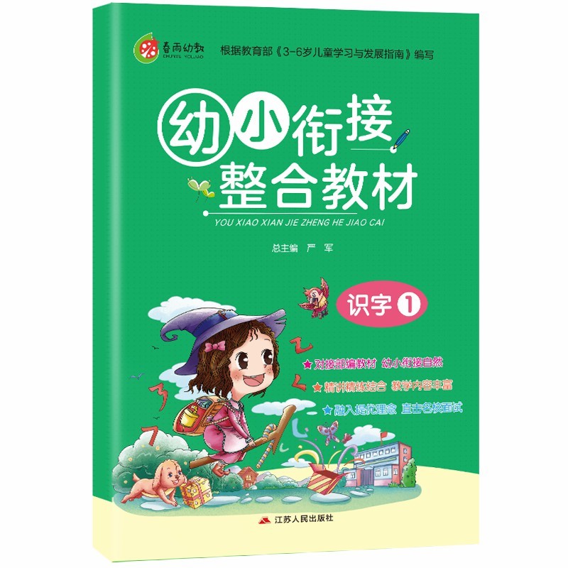 幼小衔接整合教材 识字（1）学前教育 幼儿园大班学前练习思维开发（3-6岁）