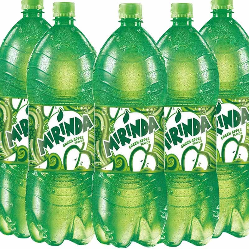 百事可乐 百事美年达青苹果味2升/瓶装大瓶家庭分享装果味碳酸饮料