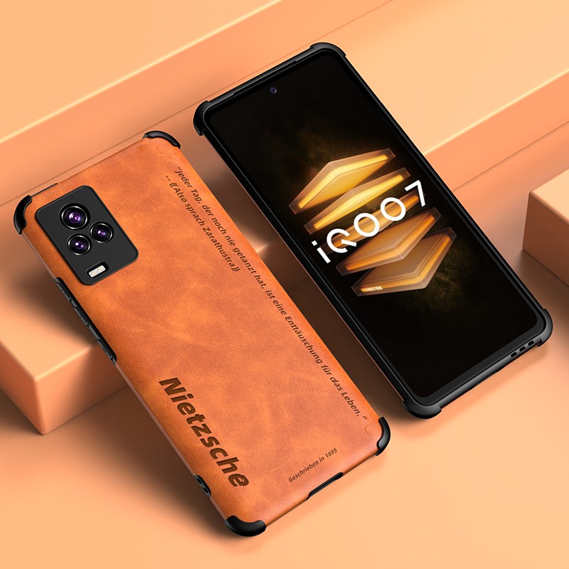 宋兵甲(zobig) iqoo7手机壳防摔 复古皮纹 柔软磨砂 轻奢男女通用款