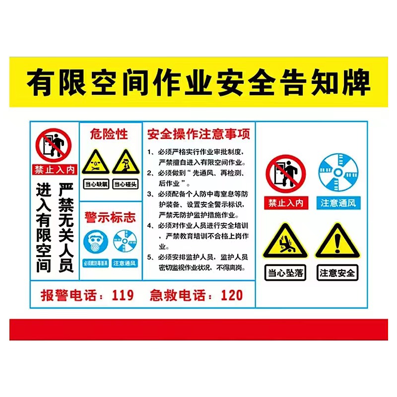 ank 安全警示贴纸 户外写真不干胶海报 含排版 覆膜防水