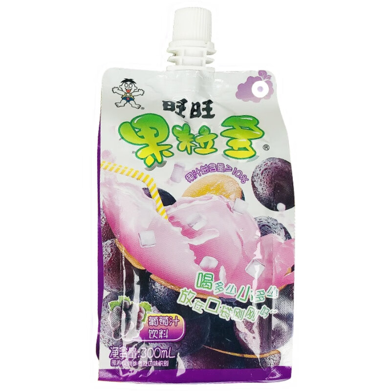 旺旺果粒多葡萄味蜜桃味香橙味饮料300mlx5包椰果饮料果粒多 【葡萄汁