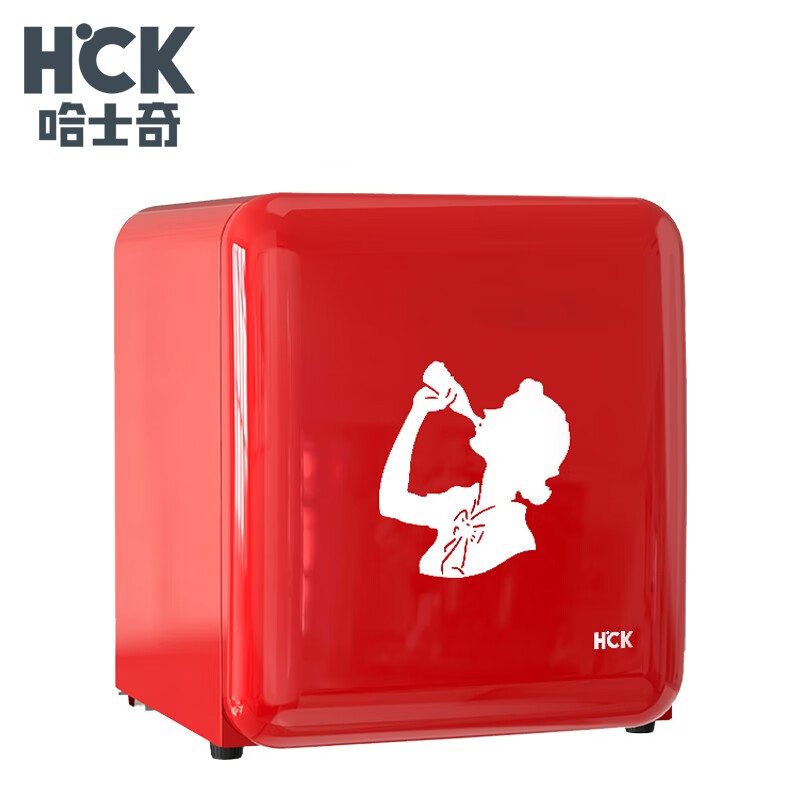 哈士奇  复古冰箱小容量可口可乐联名款42L彩色单门冷藏冰箱 BC-46WDA