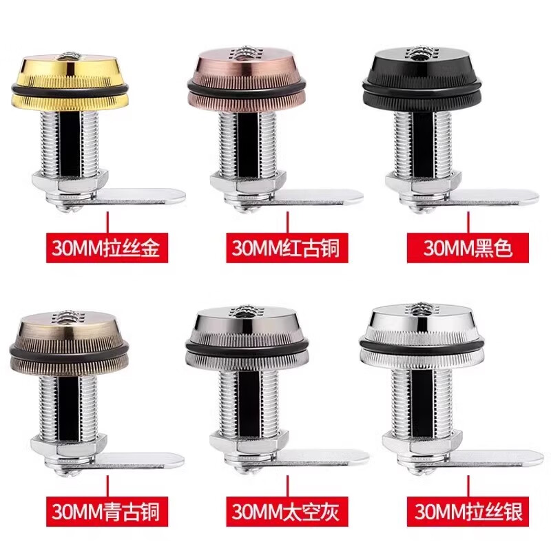 雅鼎帝机械密码锁防盗锁抽屉锁衣橱柜锁文件柜锁数字密码轮锁柜门锁盒锁 红古30MM/单门【18到24MM板厚】