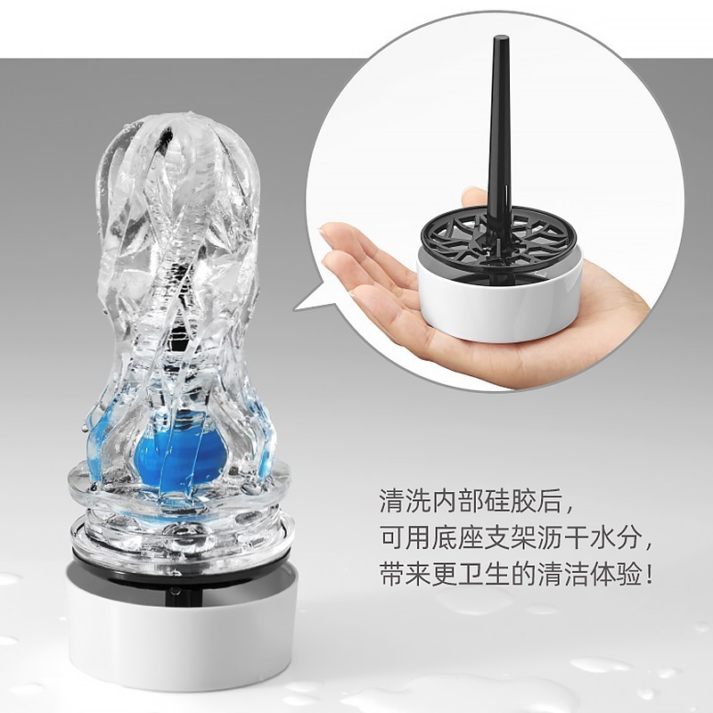 TENGA日本进口AERO飞机杯男士手动可控制真空回旋吮吸自慰器成人情趣 Cobalt Ring 钴蓝 TAH-002