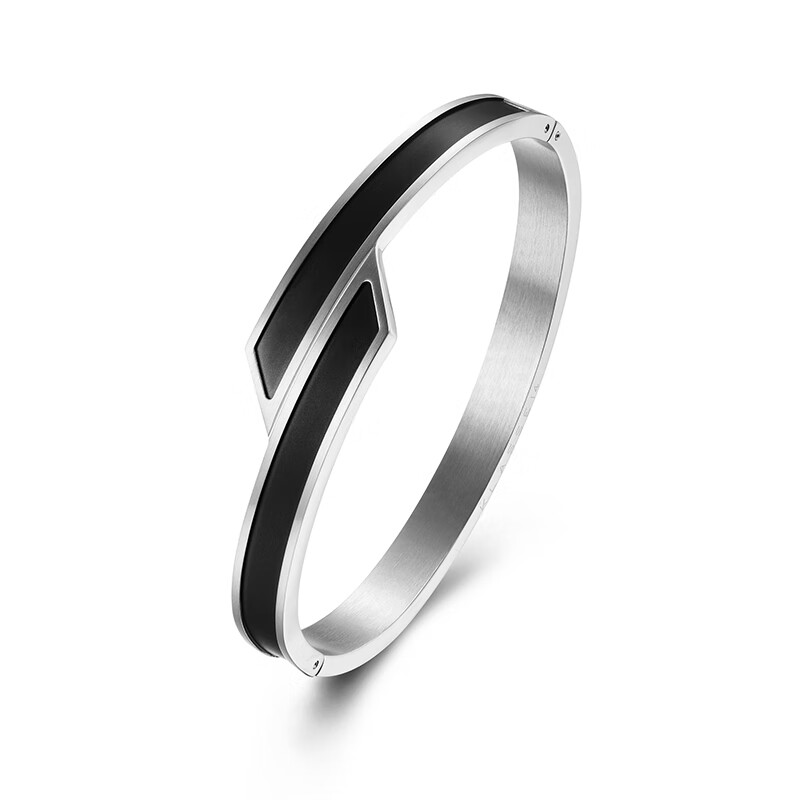 KLASSE 14意大利时尚手环男女通用款腕表搭配316L精钢手环送女友生日礼物 外黑内银JTB19BS001S