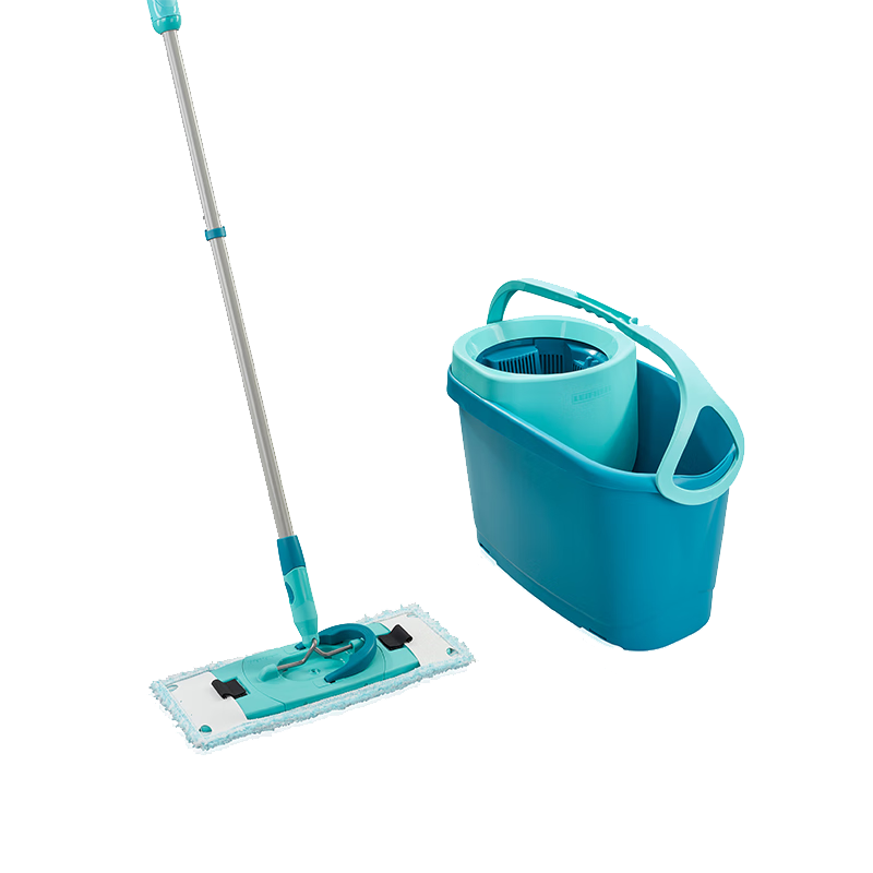 Leifheit利菲旋转平板拖把套装家用一拖净懒人洗拖布洗脱一体带桶德国进口 Twist-旋转平板拖把套装52120