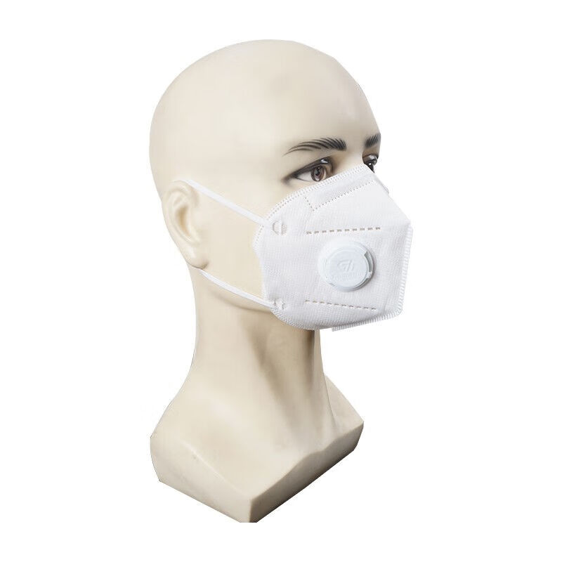 冠桦  kn90口罩 一次性口罩 折叠防尘防护口罩(带呼吸阀)8860v  白色