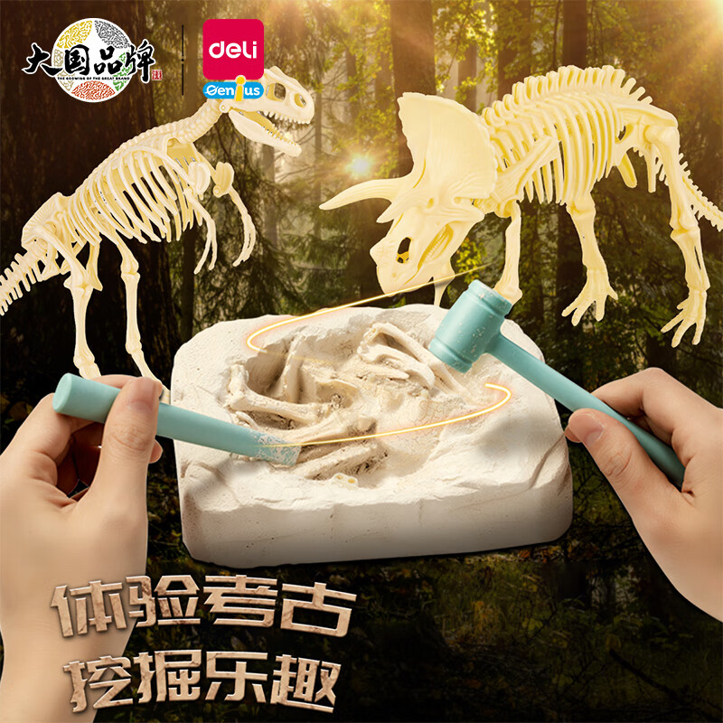 得力（deli）三角龙考古挖掘套装 男女孩玩具考古DIY套装 YX401怎么样,好用不?