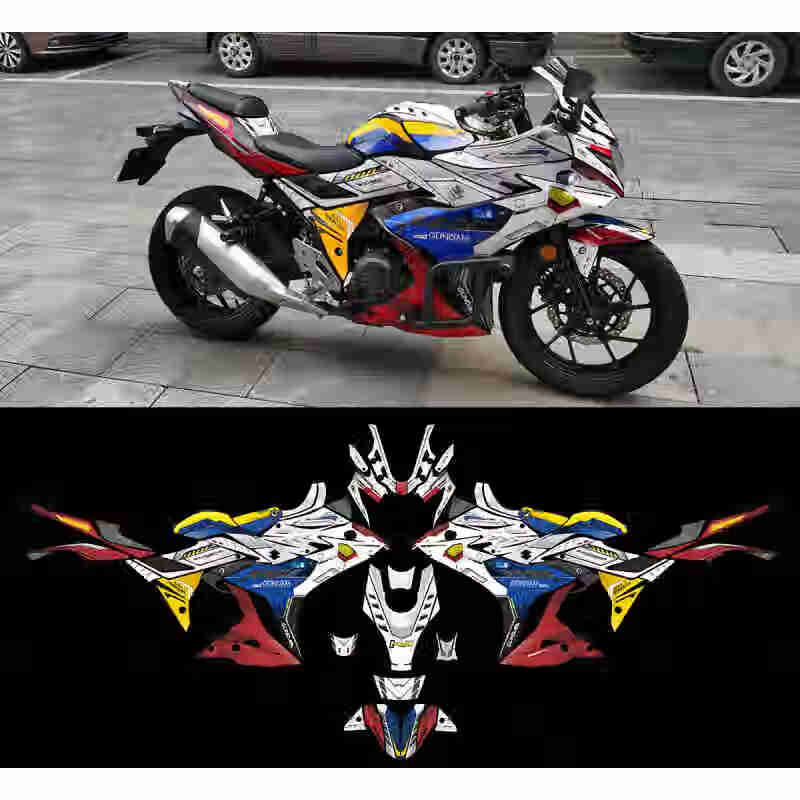苍塑适用于豪爵铃木gsx250r贴花车贴贴花版画贴纸车个性改装贴画防水
