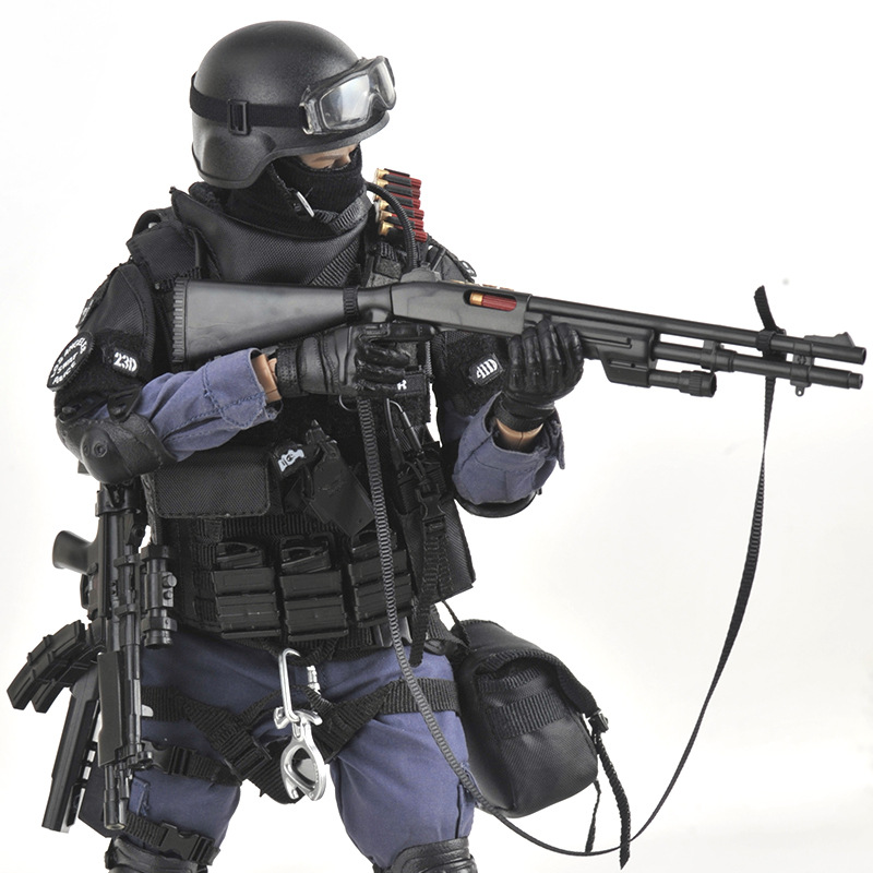 特种兵人军人士兵模型人偶仿真1 /6活动攻击手特警玩具 中国维和部队