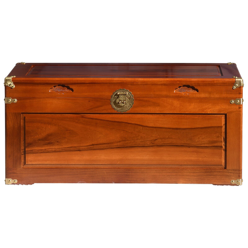 樟木箱全香樟木独板整板樟木箱子翻新衣箱储物收纳藏字画书画箱a 60cm