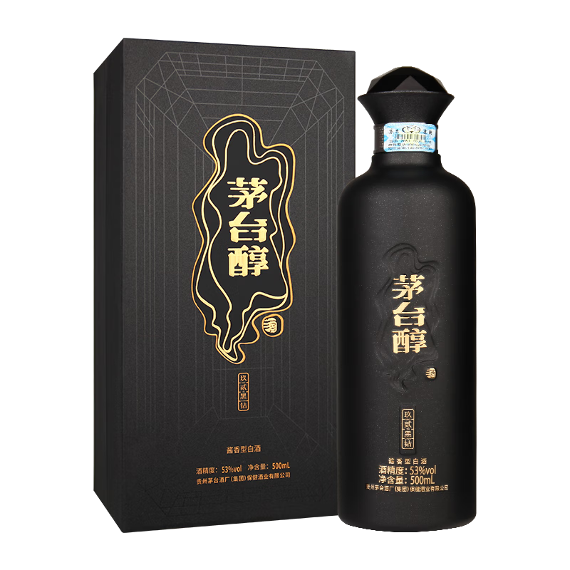 茅台（MOUTAI）贵州茅台集团茅台醇酒53度酱香型白酒500ml礼盒装收藏送礼  茅台醇 玖贰黑钻单瓶装