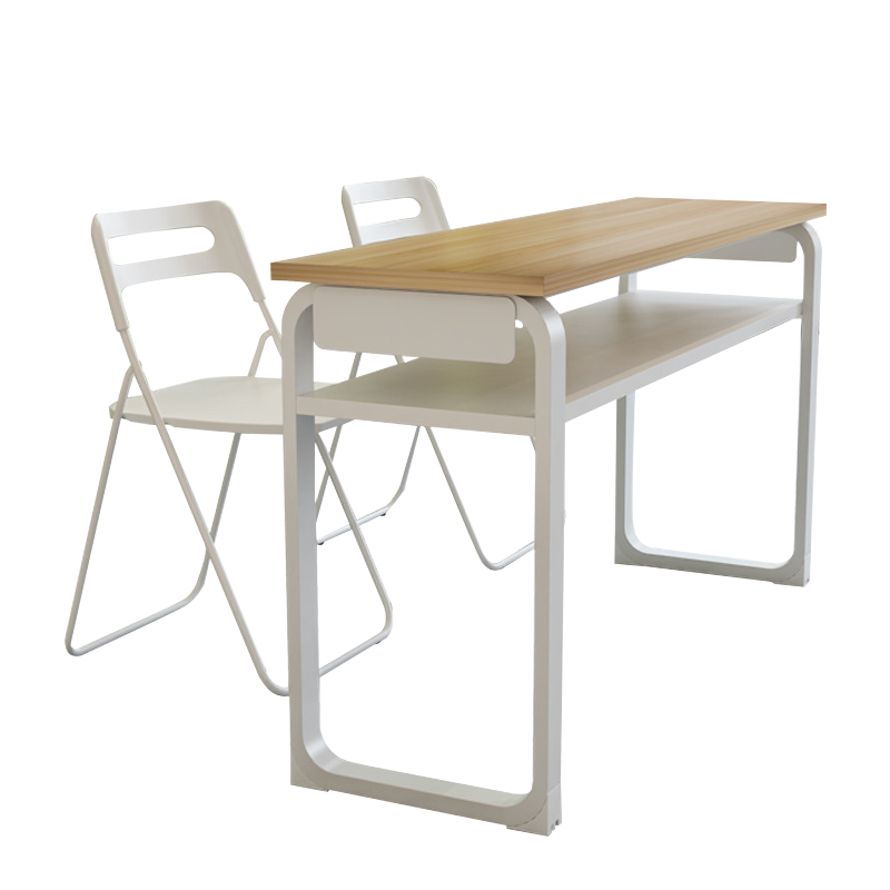 荣将学校课桌椅员工培训桌长条桌会议桌椅组合阅览桌学习桌双层桌120*40*75cm