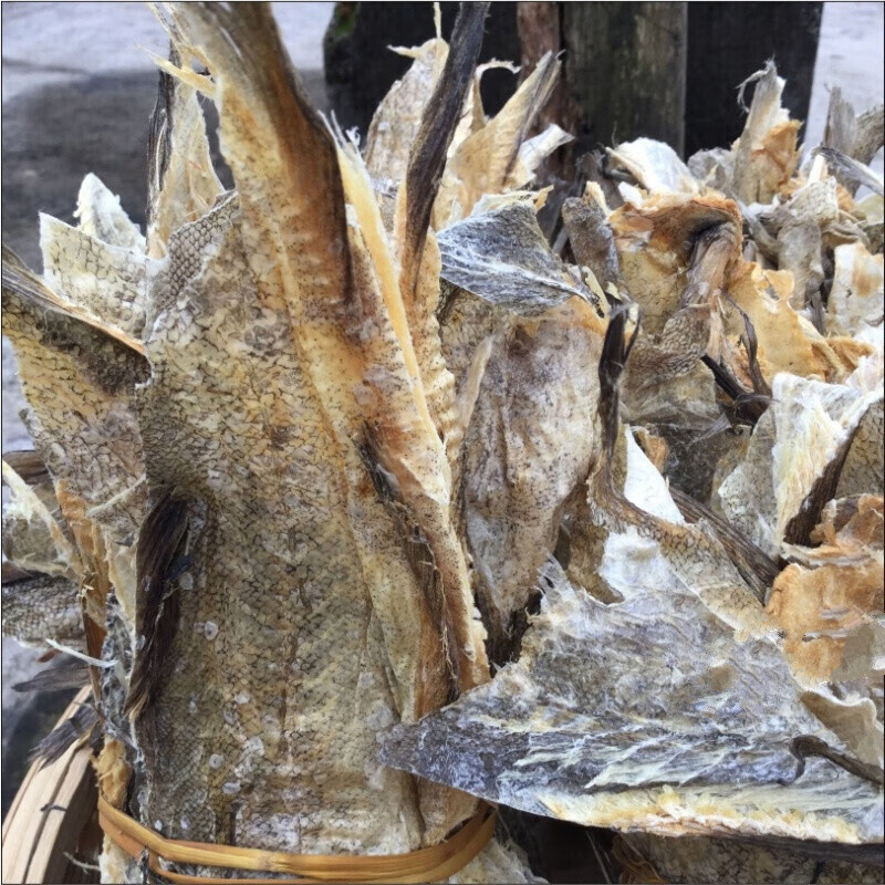 飞益森1份500克拍 柴鱼皮 农家自晒柴鱼皮明太鱼皮 鱼皮干货鱼皮