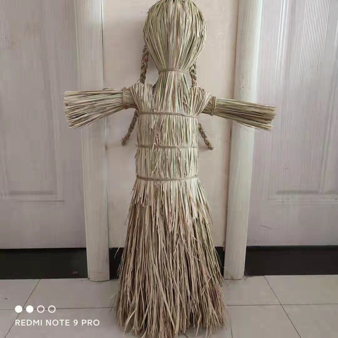 百圣牛稻草工艺稻草人工艺品稻草工艺品纯手工制作人田园假人偶模型