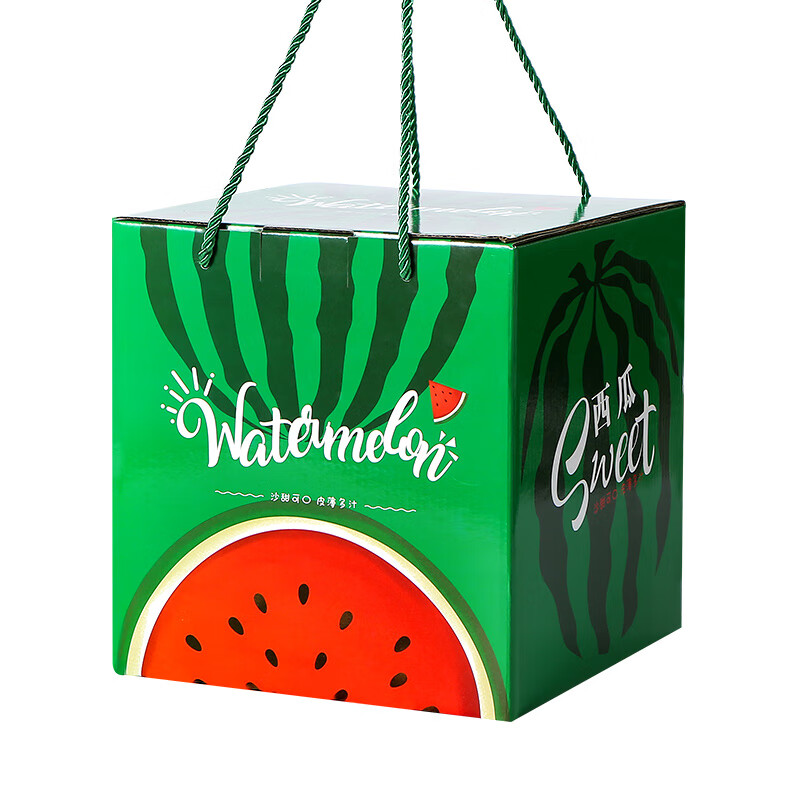 山头林村麒麟西瓜包装盒 通用西瓜礼盒包装盒8-10斤8424麒麟瓜手提