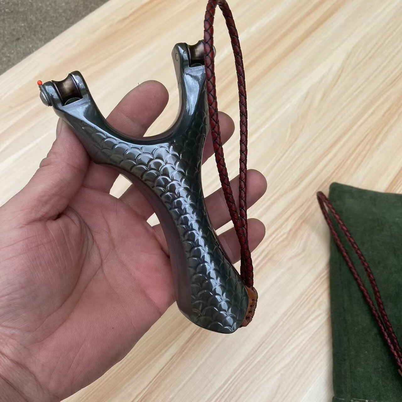 全钛合金tc21天罡滑轮弹弓高精度16轴承滚轴射鱼顶卡单卡重型户外