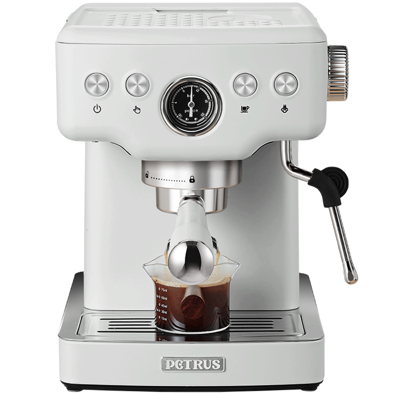 PETRUS 柏翠 PE3690S 半自动咖啡机 白色