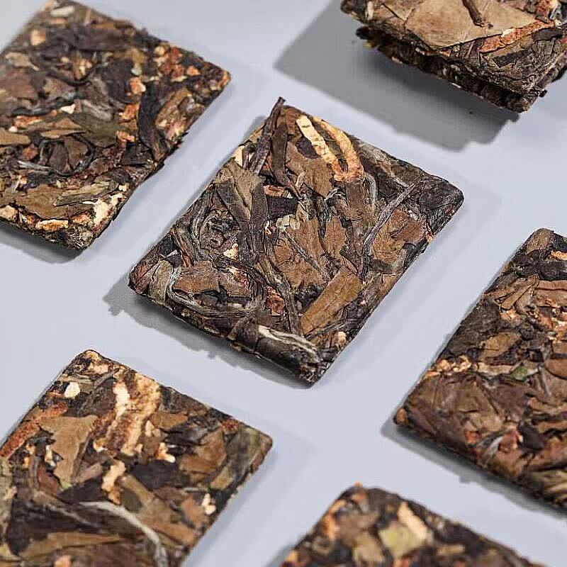 皇茅陈皮白茶小方片福鼎福建老白茶小块贡眉小茶饼陈皮白茶礼盒装500g